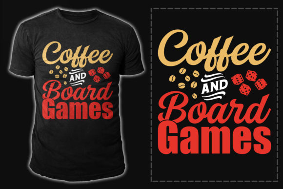 Coffee and Board Games: A Gamer T-shirt Design Vector Graphic for Creators