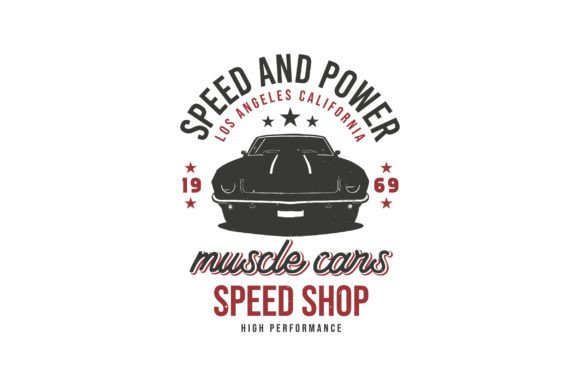 Muscle Car Vector T-shirt Design Graphic