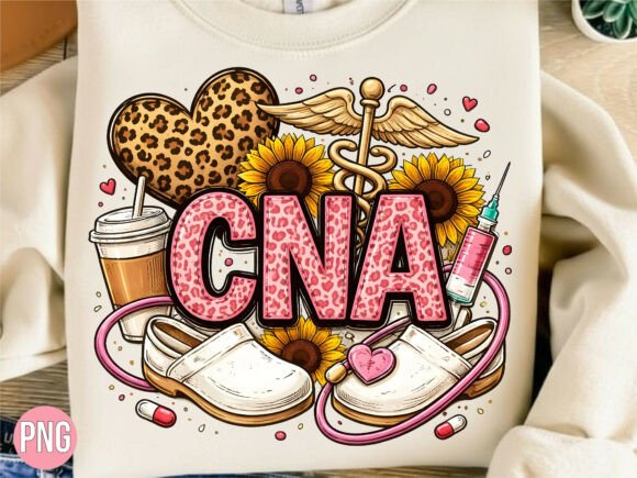 Sunflower CNA Nursing Life Graphic: A PNG for Passion Projects