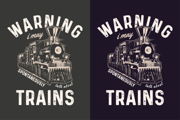 Train T-Shirt Design: Vector Graphics for Creative Projects