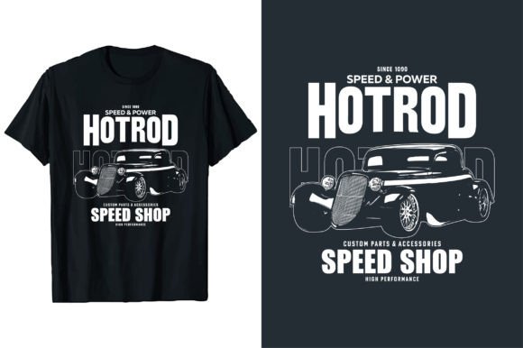 Unleash Classic Style: Hotrod Car Vector T-shirt Design Graphic
